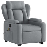 Fauteuil de massage inclinable Gris clair Tissu