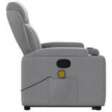 Fauteuil de massage inclinable Gris clair Tissu