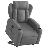 Fauteuil de massage inclinable Gris foncé Tissu