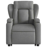 Fauteuil de massage inclinable Gris foncé Tissu