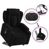 Fauteuil de massage inclinable Noir Tissu