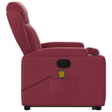 Fauteuil inclinable de massage Rouge bordeaux Tissu