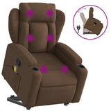 Fauteuil de massage inclinable Marron Tissu