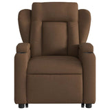 Fauteuil de massage inclinable Marron Tissu