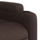 Fauteuil inclinable de massage Marron foncé Tissu