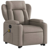 Fauteuil inclinable de massage Taupe Tissu