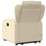 Fauteuil inclinable de massage Crème Tissu