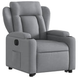 Fauteuil inclinable électrique gris clair tissu