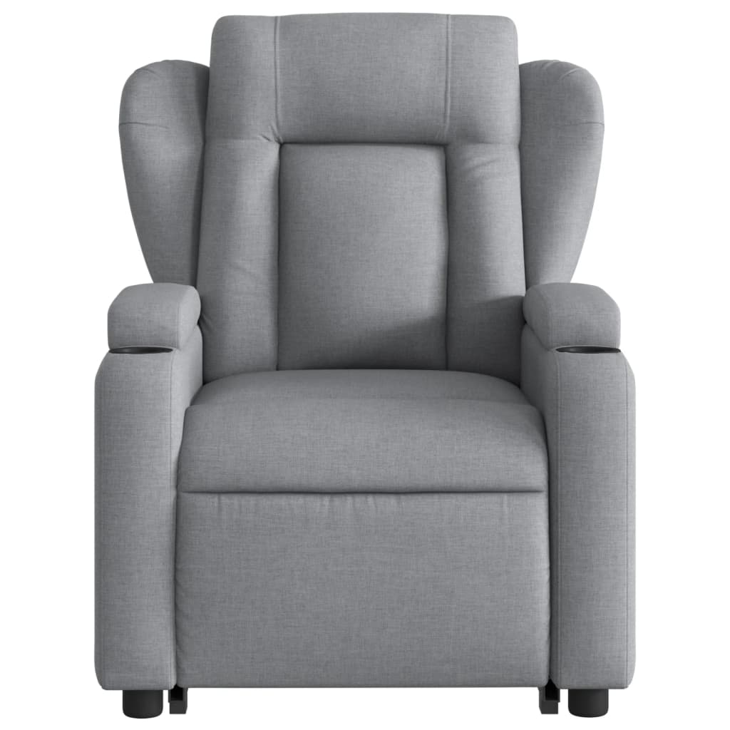 Fauteuil inclinable électrique gris clair tissu