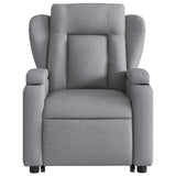 Fauteuil inclinable électrique gris clair tissu