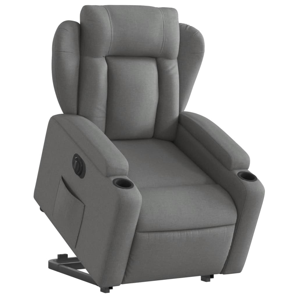 Fauteuil inclinable électrique gris foncé tissu