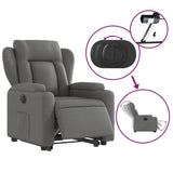 Fauteuil inclinable électrique gris foncé tissu