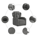 Fauteuil inclinable électrique gris foncé tissu