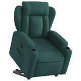 Fauteuil inclinable électrique vert foncé tissu