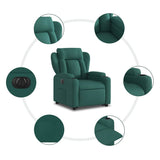 Fauteuil inclinable électrique vert foncé tissu