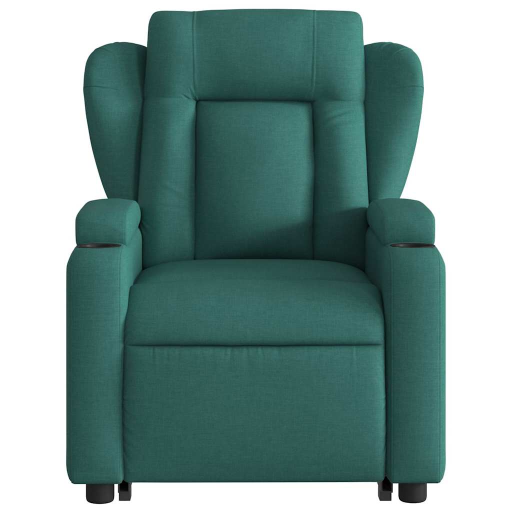 Fauteuil inclinable électrique vert foncé tissu