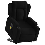 Fauteuil inclinable de massage électrique Noir Tissu