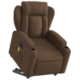 Fauteuil inclinable de massage électrique Marron Tissu