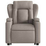 Fauteuil inclinable de massage électrique Taupe Tissu