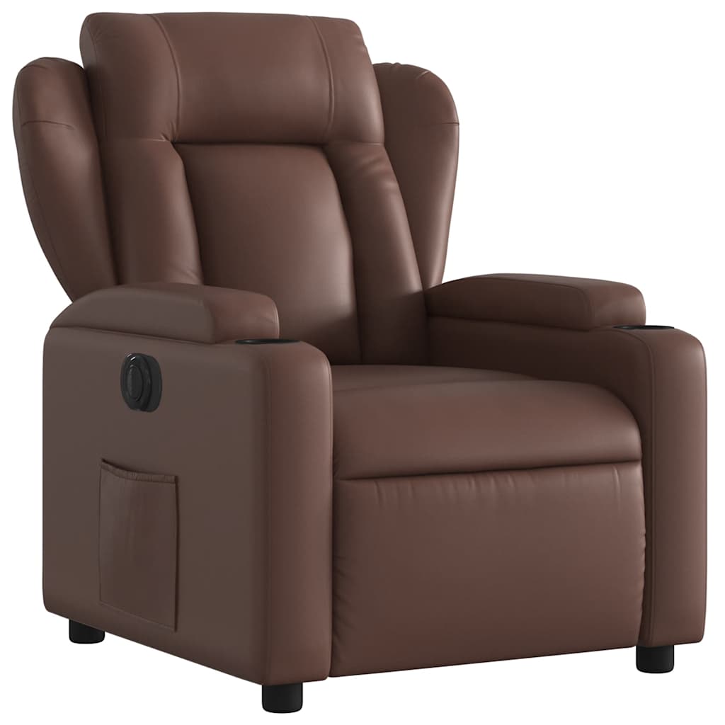 Fauteuil inclinable électrique Marron Similicuir