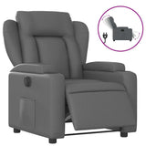 Fauteuil inclinable électrique Gris Similicuir
