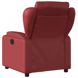 Fauteuil inclinable électrique Rouge bordeaux Similicuir