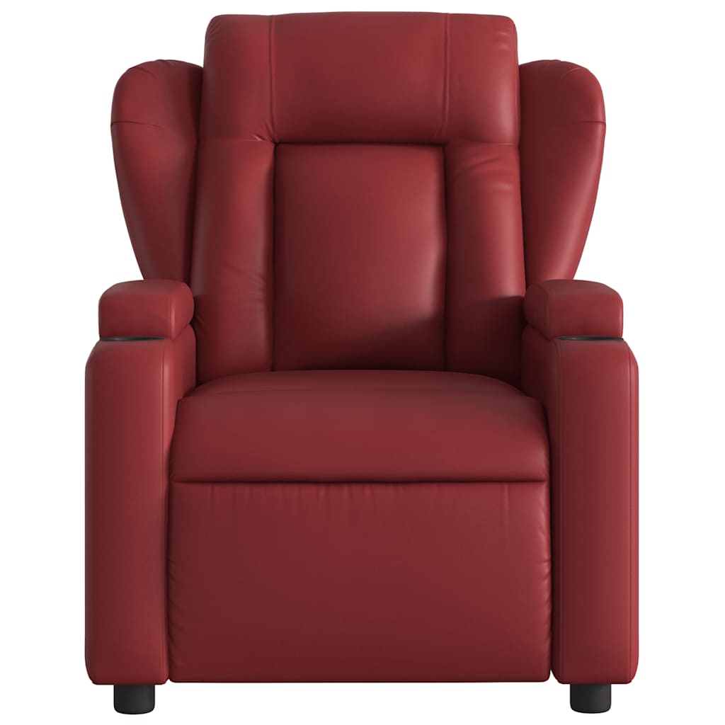 Fauteuil inclinable électrique Rouge bordeaux Similicuir