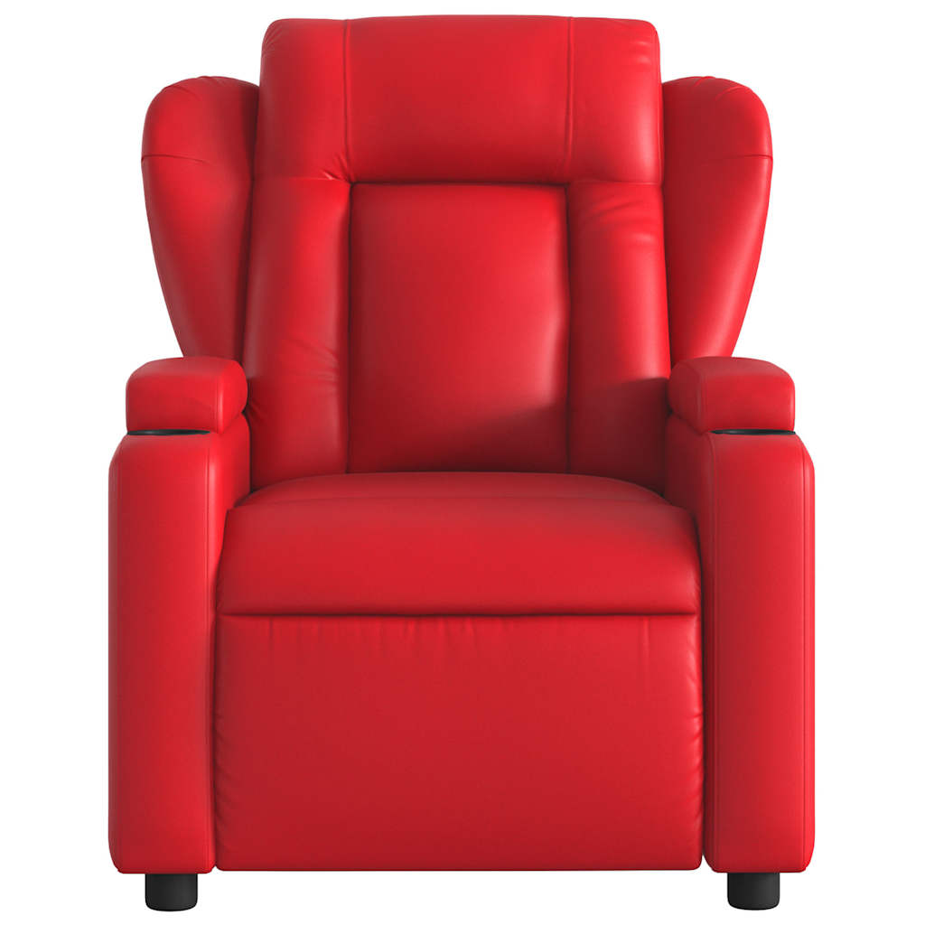 Fauteuil inclinable électrique Rouge Similicuir