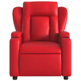 Fauteuil inclinable électrique Rouge Similicuir
