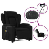 Fauteuil de massage inclinable électrique noir similicuir