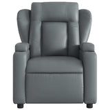 Fauteuil de massage inclinable électrique gris similicuir