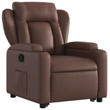 Fauteuil inclinable marron similicuir