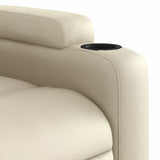Fauteuil inclinable de massage Crème Similicuir