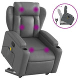 Fauteuil inclinable de massage Gris Similicuir