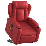 Fauteuil inclinable de massage Rouge Similicuir