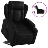 Fauteuil inclinable électrique noir similicuir