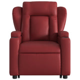 Fauteuil inclinable électrique rouge bordeaux similicuir
