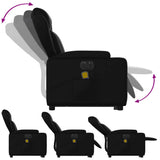 Fauteuil inclinable de massage électrique noir similicuir