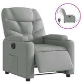 Fauteuil inclinable électrique Gris clair Tissu