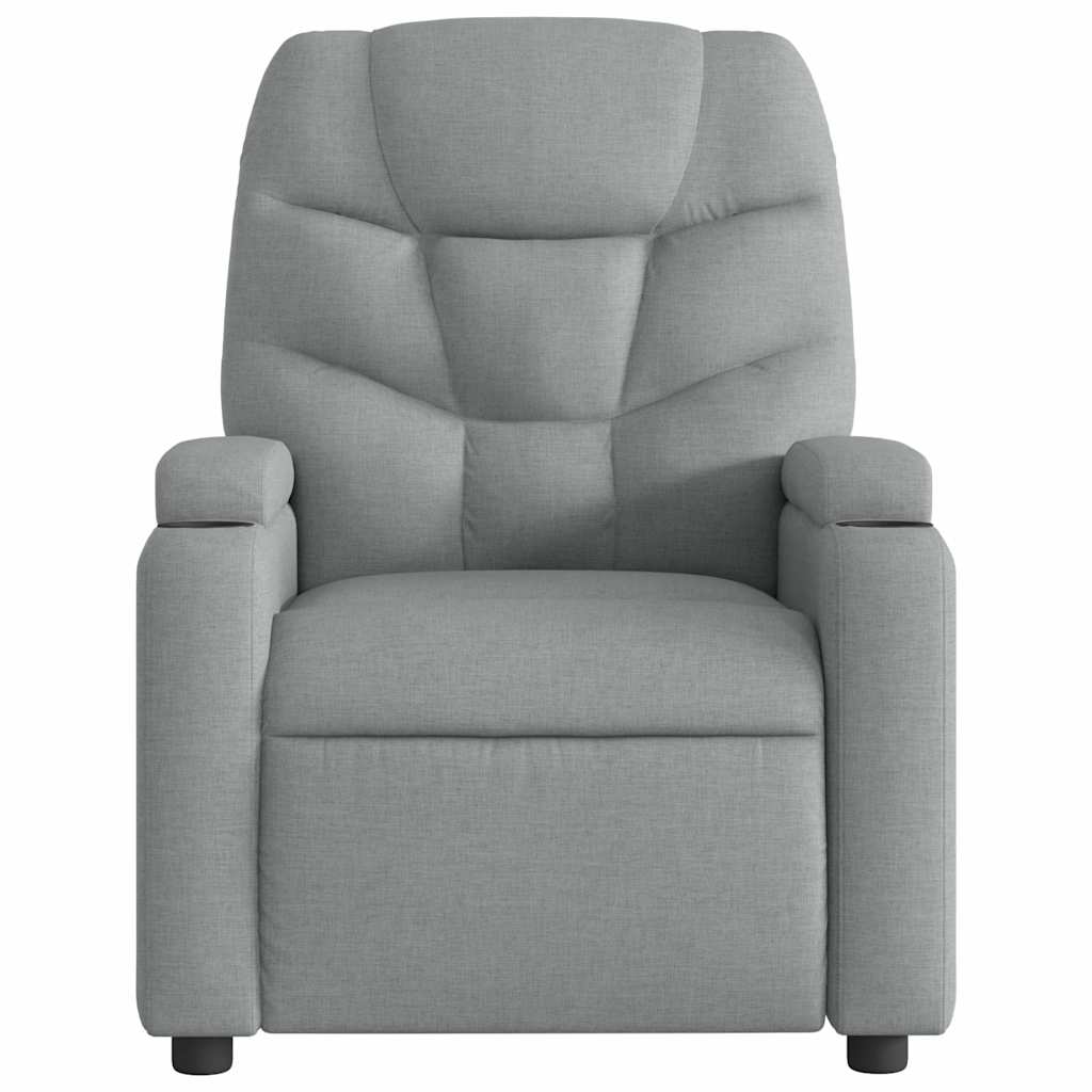 Fauteuil inclinable électrique Gris clair Tissu