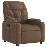 Fauteuil inclinable électrique Marron Tissu