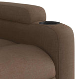 Fauteuil inclinable électrique Marron Tissu