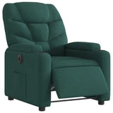 Fauteuil inclinable électrique Vert foncé Tissu