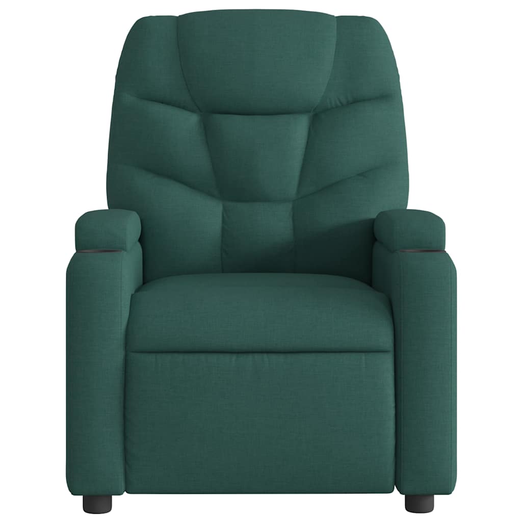 Fauteuil inclinable électrique Vert foncé Tissu