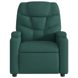 Fauteuil inclinable électrique Vert foncé Tissu