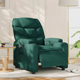 Fauteuil inclinable électrique Vert foncé Tissu