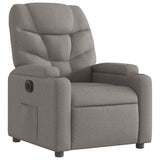 Fauteuil inclinable électrique Taupe Tissu