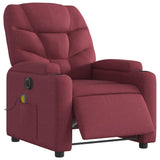 Fauteuil de massage inclinable électrique Rouge bordeaux Tissu