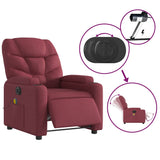 Fauteuil de massage inclinable électrique Rouge bordeaux Tissu