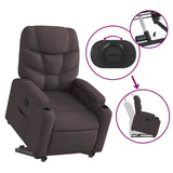 Fauteuil inclinable marron foncé tissu